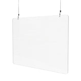 Counter Shield/ Sneeze Guard- Suspended: 18 x 24 with 96" Cables